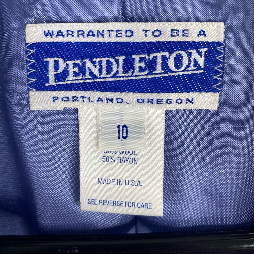 Pendleton Wool Blend Blazer Jacket Blue Yellow Ho… - image 3